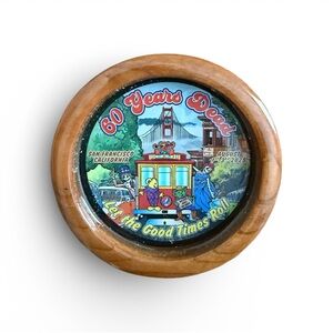 Handmade 60 Years Dead Commemorative Wooden Coaster